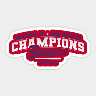 World Series Champions Rangers Sticker